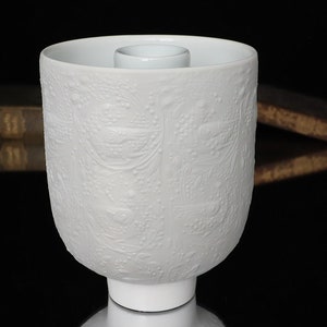 Bisque Porcelain Candleholder & Vase - ROSENTHAL - Design by Bjorn Wiinblad