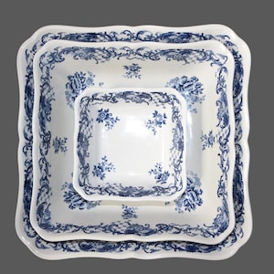 Square Serving Bowl in Blue and White - VILLEROY & BOCH Valeria