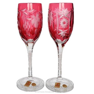 Nachtmann Traube Kristall Prosecco Flöten in Cranberry Pink, 2er Set