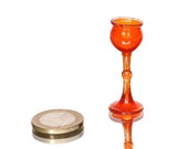 MINIATURE Glass Wine Goblet, Handmade, P. Molnar - Collectible Art Glass