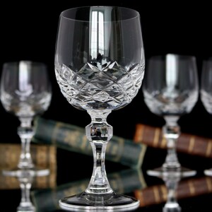 6x Crystal WINE GLASSES