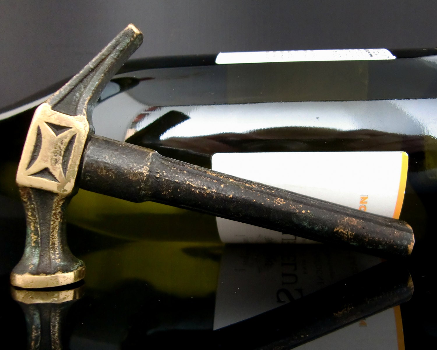 Brass WINE OPENER in Hammer Design Etsy