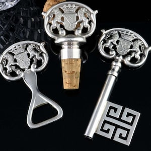 Silver-Plated BAR TOOLS - Wine Opener, Cap Lifter, Stopper