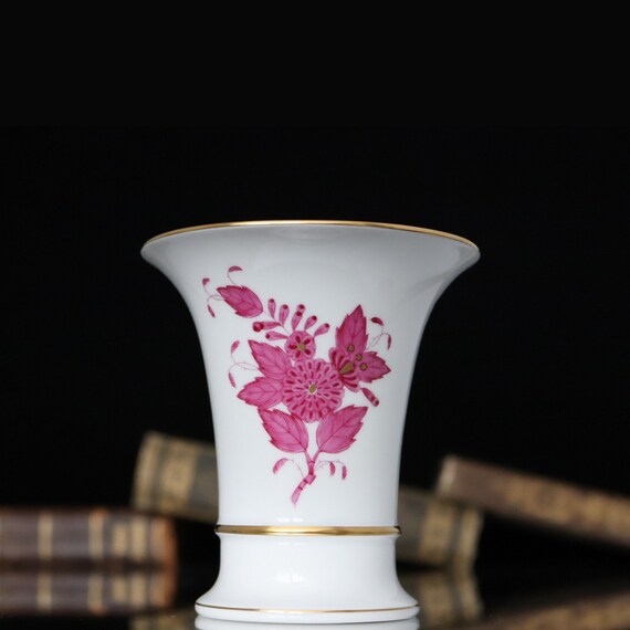 【マツ】ヘレンド　花器　アポニー　ピンク マツ】ヘレンド 花器 アポニー ピンク マツ】ヘレンド 花器 アポニー