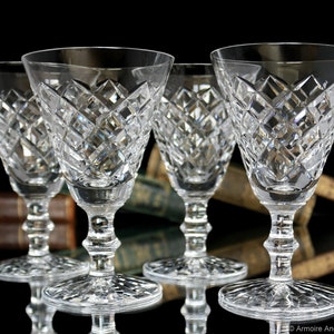 2x Crystal Sherry Glasses - WATERFORD Adare