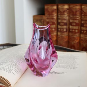 Kleine violette Kristallvase, Made in Germany