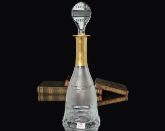 MOSER Crystal Decanter With Gold-plated Mounting - Splendid Line
