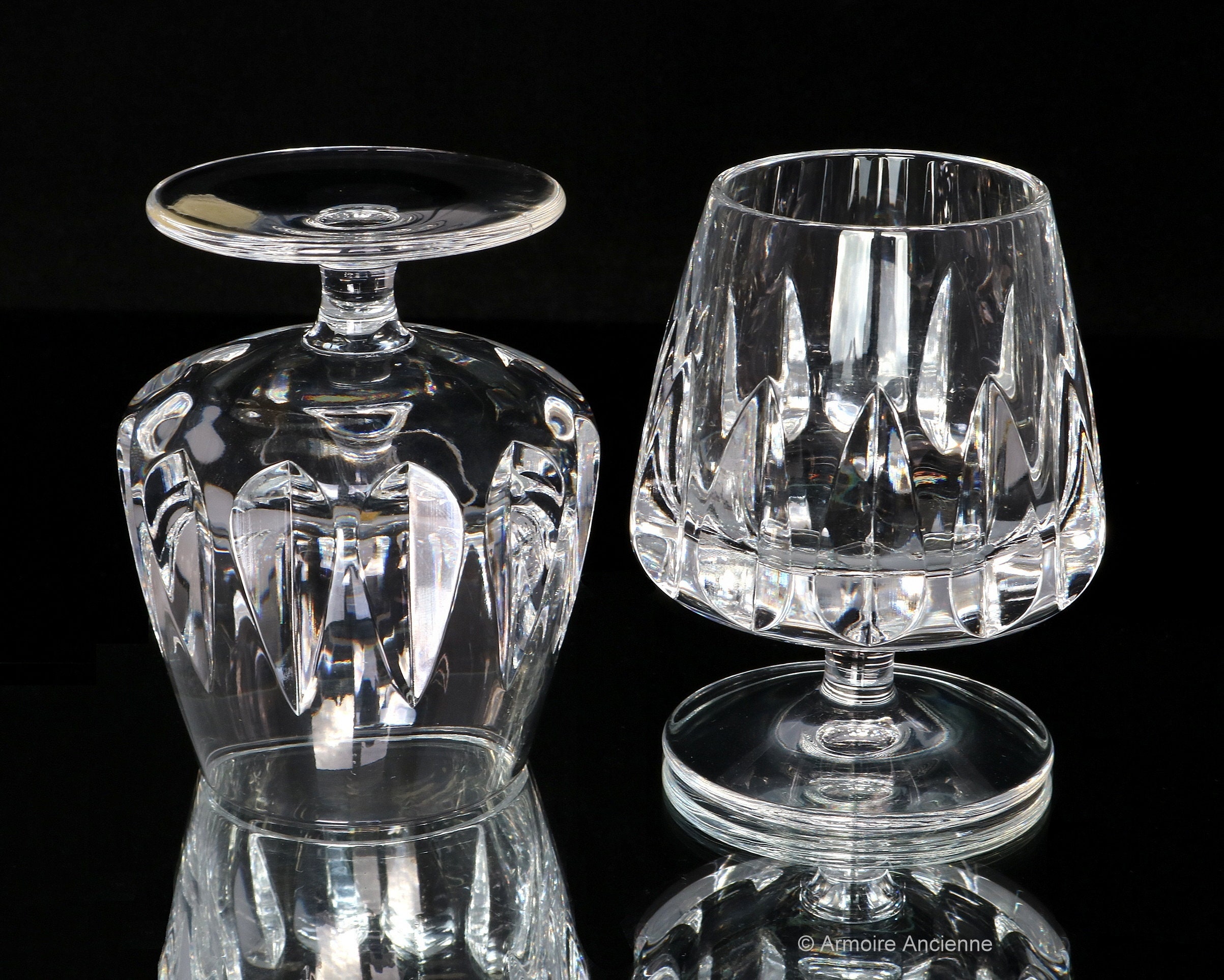 2x Cut Crystal COGNAC GLASSES Brandy Rum Bourbon Snifters -  Canada