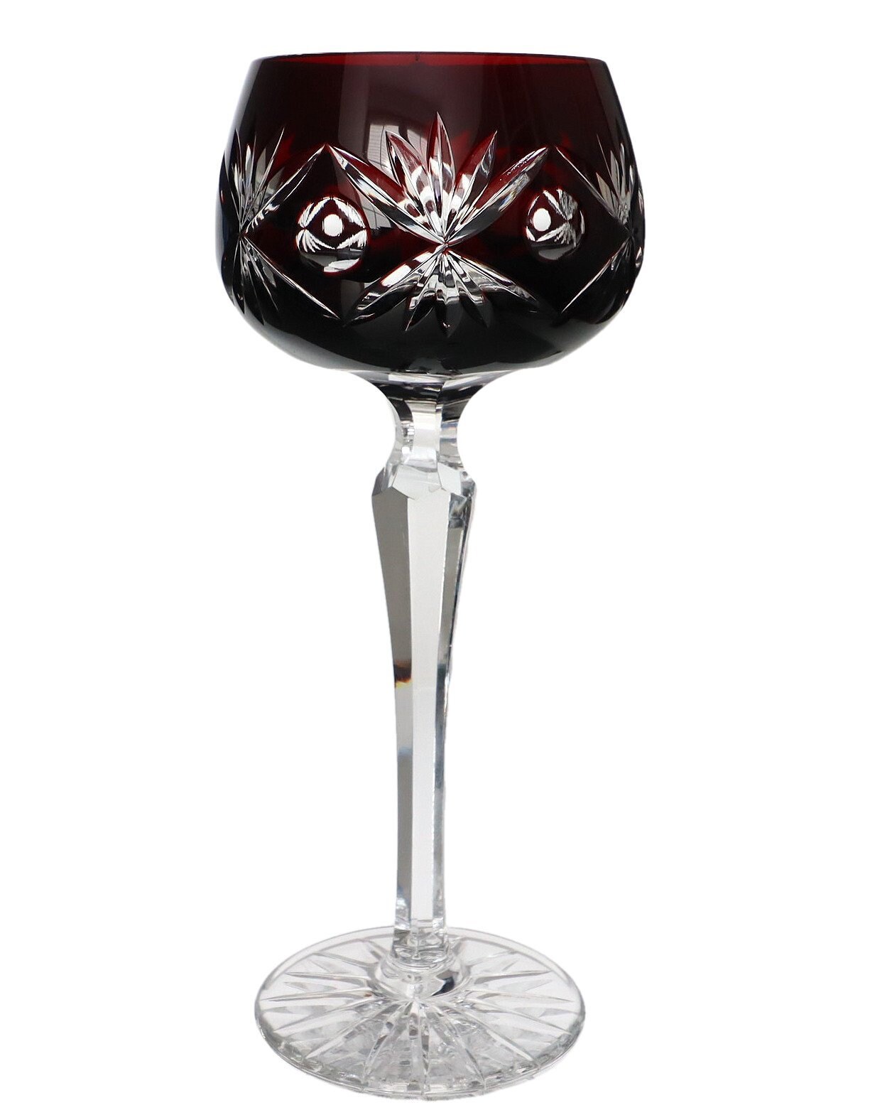 CC ZECCHIN MURANO Wine Glass, Rainbow Swirl Pattern 8-1/8