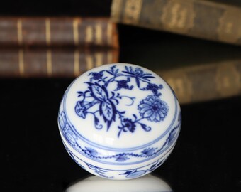 マイセン　小物入り　送料込み マイセン磁器小物入れ - ブルーオニオン、1級 - Etsy 日本