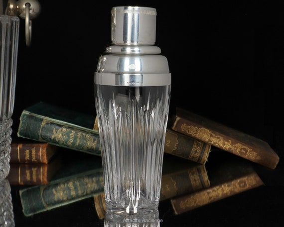 Crystal Cocktail Shaker With Silver-plated Mounting, WILHELM BINDER Floreat  