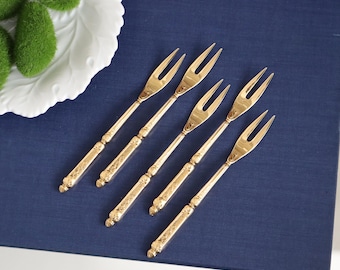 6 cocktailprikkers, 24-karaats verguld