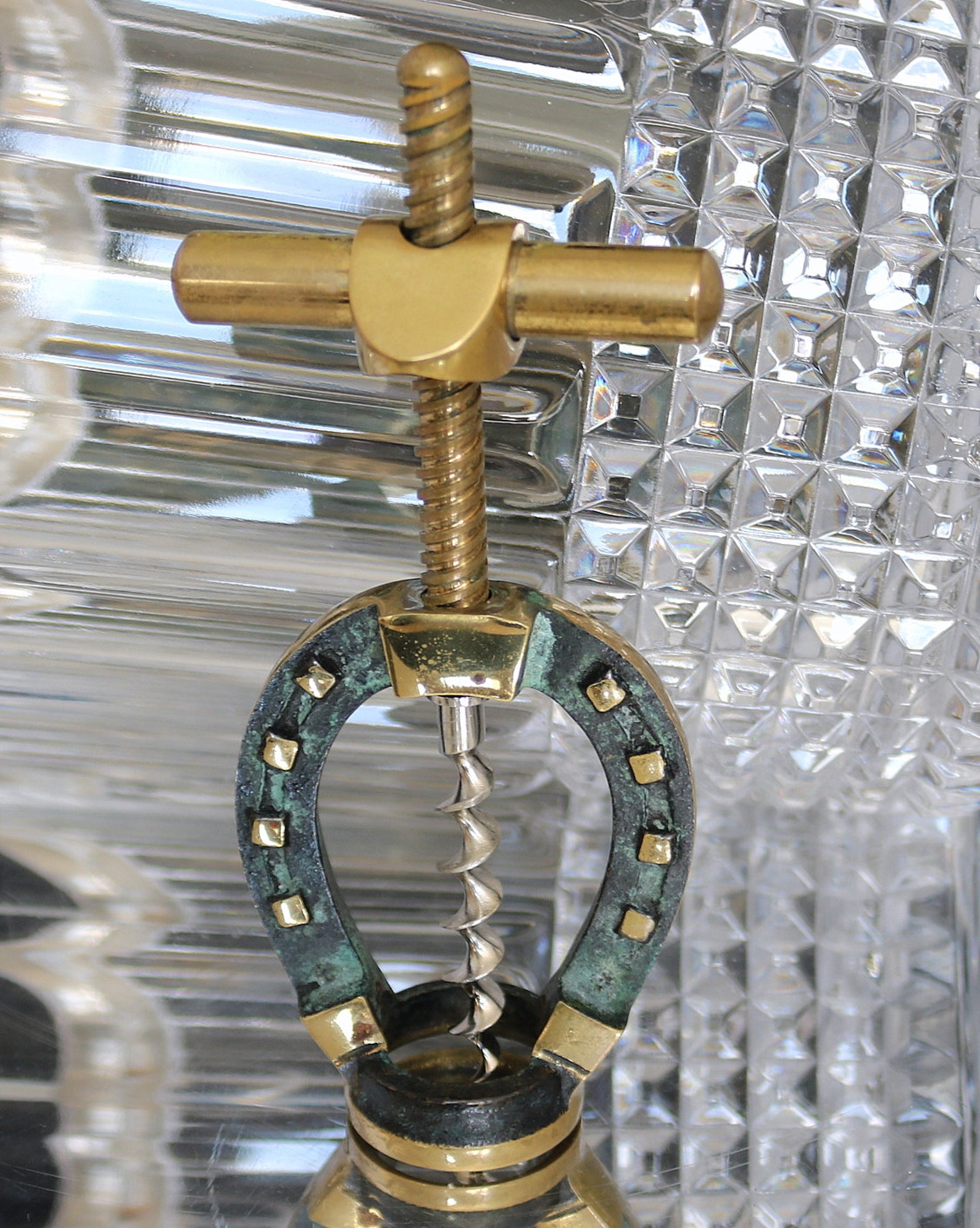 Brass WINE OPENER in Horseshoe Design Corkscrew Cap Lifter Etsy