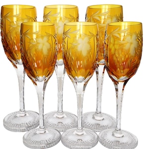 Nachtmann Traube Kristall Prosecco Flöten in Bernstein, 6er Set