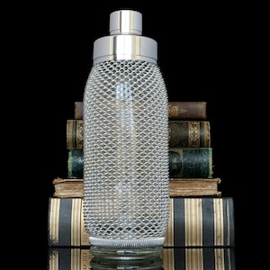 Glass Cocktail Shaker with Wire Mesh