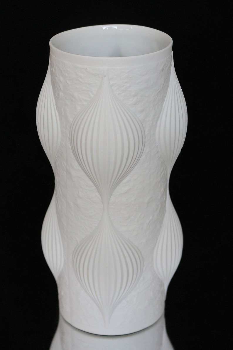 Large Op Art Bisque Porcelain Vase by TIRSCHENREUTH Etsy UK
