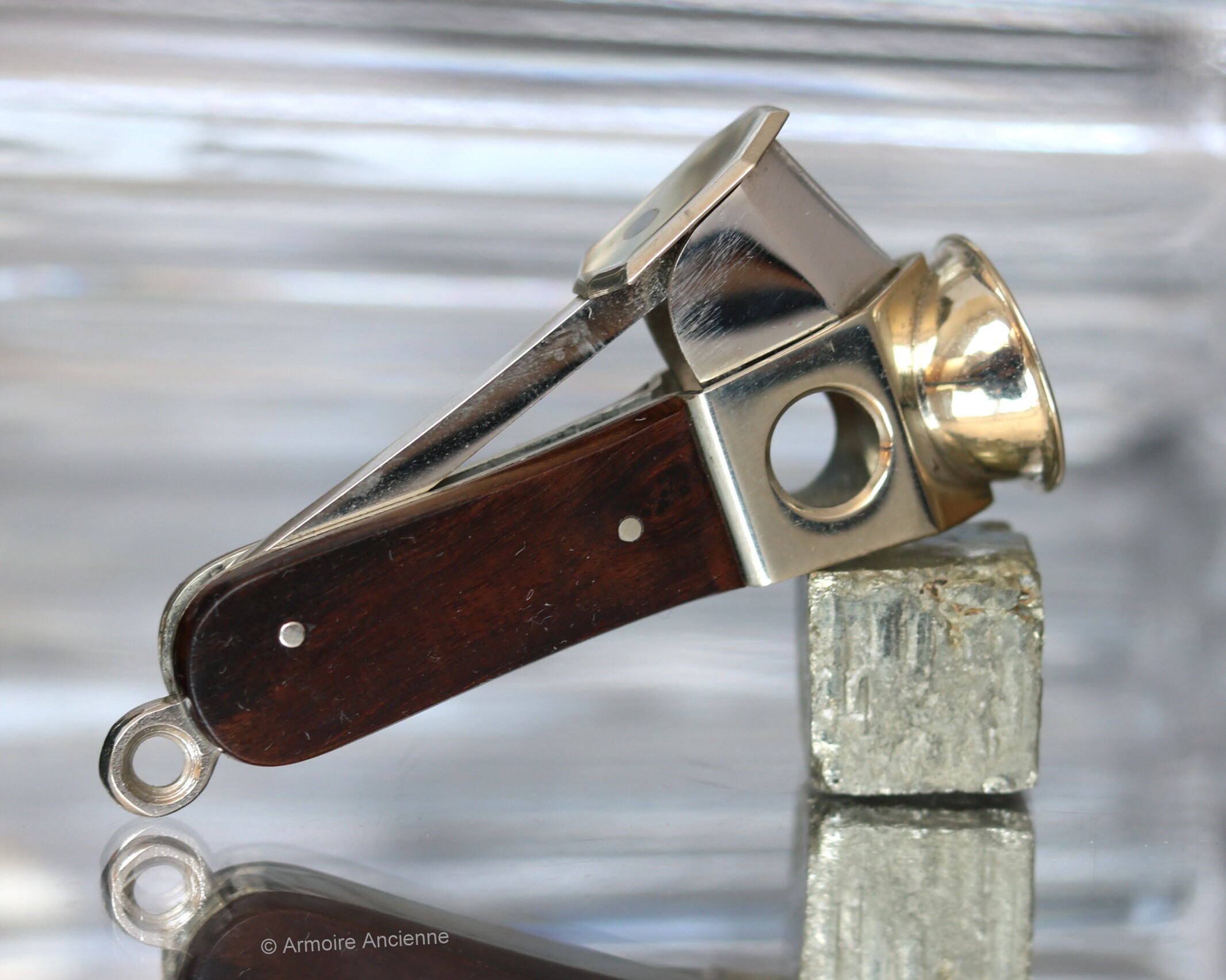Pocket Cigar Cutter Chrome & Wood VCut UNUSED Cigarillo Etsy