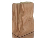 ROSENTHAL - Large Ceramic Vase in Paper Bag Design, Brown 19,5 cm - Do Not Litter Collection