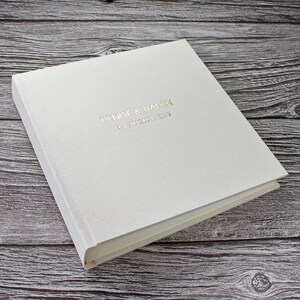 Personalised Ivory Linen Photo Album 5 Sizes Available image 2