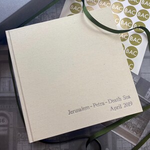 Personalised Ivory Linen Photo Album 5 Sizes Available image 1