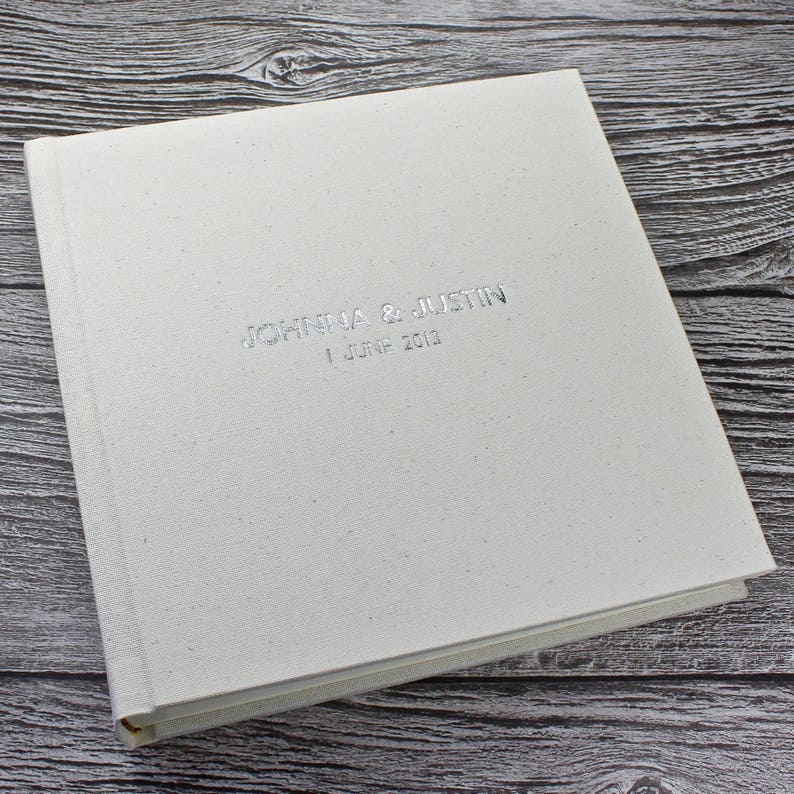 Personalised Ivory Linen Photo Album 5 Sizes Available image 5