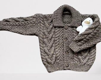 Wool Blend Cardigan - Fits Age 1-2 years - Chest 51cms