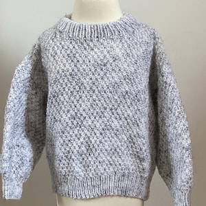 Age 3-4 years, Child Crew Neck Grey Jumper, Chest 22-24&quot; (56-61cms)