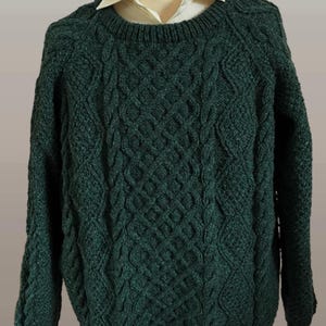 Handgestrickter Aran Pullover für Brustumfang 112-117cm