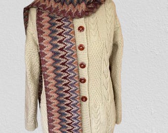 Longer Length Cardigan, Hand Knitted, Chest Size 92-97cms (36-38")