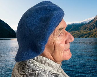 Scots Bonnet, Outlander Inspired, Jacobite Blue, Head Circumference 57-61cms (22-24")