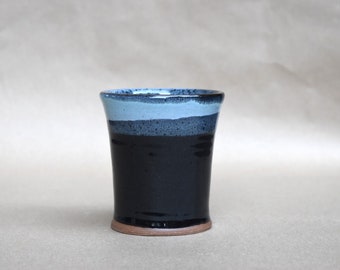 Vase (Cylinder with Black Glaze and Panama Red Rim)