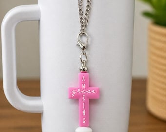 Handgefertigte Silikon Tasse mit Kreuz Anhänger