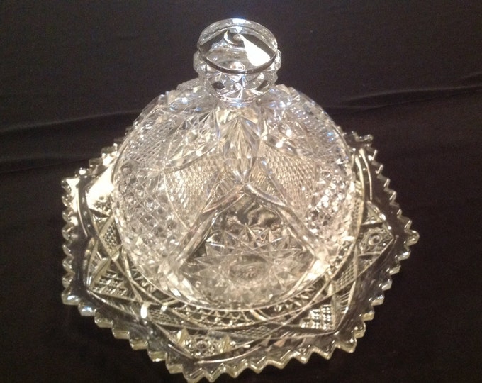 EAPG U.S. Glass Round Covered Butter Dishomnibus Pattern Etsy