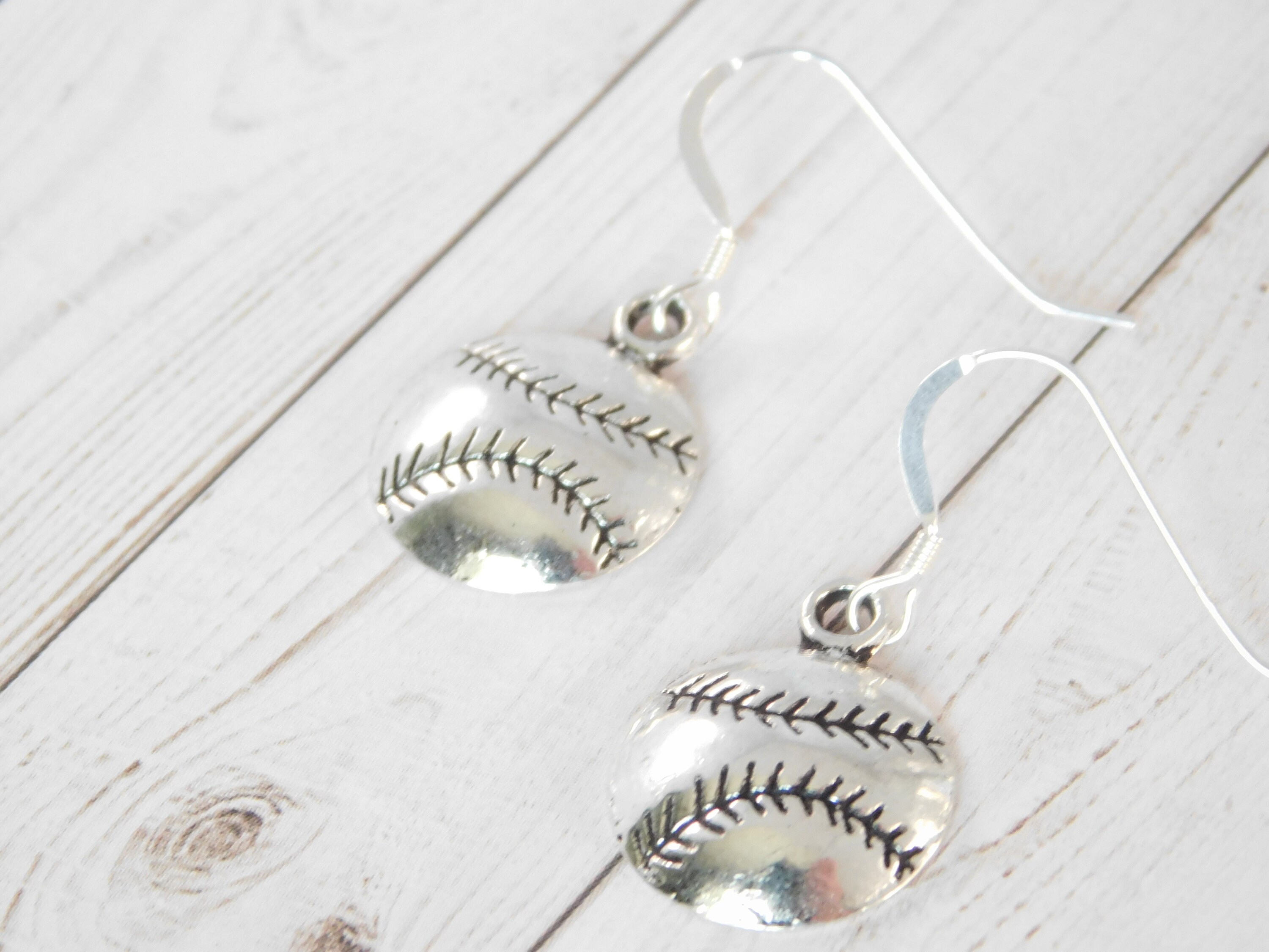 Baseball Earrings Softball Earrings Baseball Fan Gift Etsy
