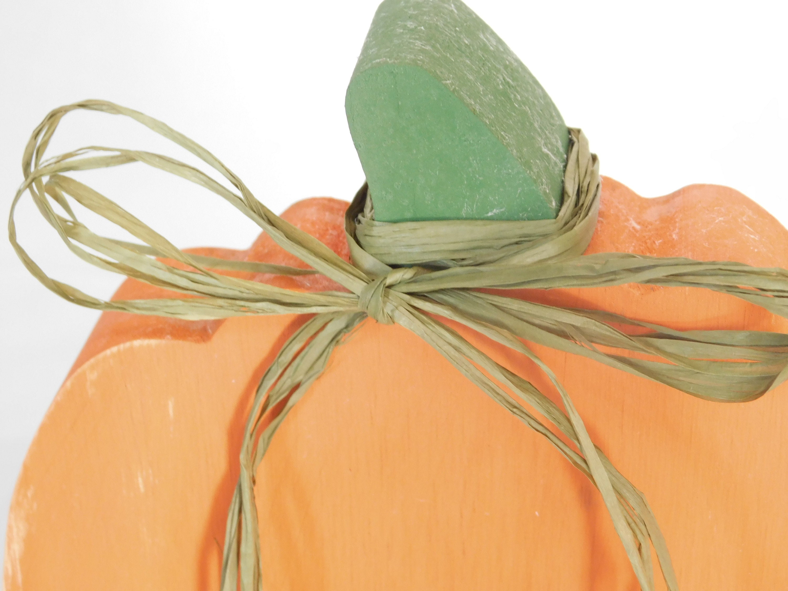 Pumpkin Decor Orange Pumpkin Wood Pumpkin Fall Home Decor Etsy