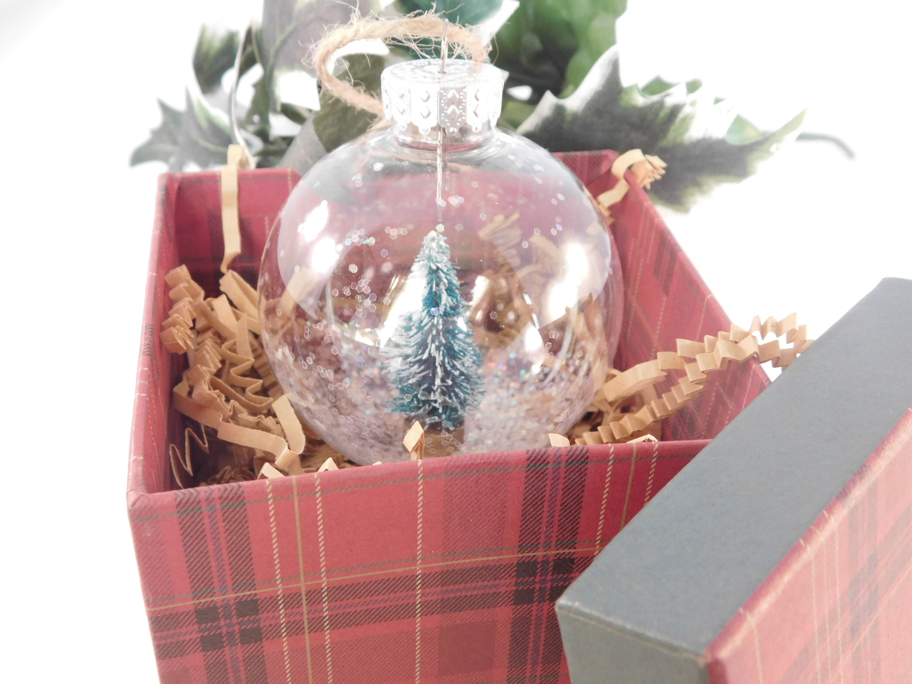 Rustic Globe Ornament Snowglobe Evergreen Tree Christmas Etsy