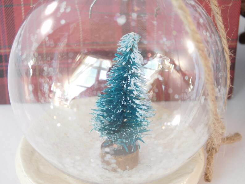 Rustic Globe Ornament Snowglobe Evergreen Tree Christmas | Etsy
