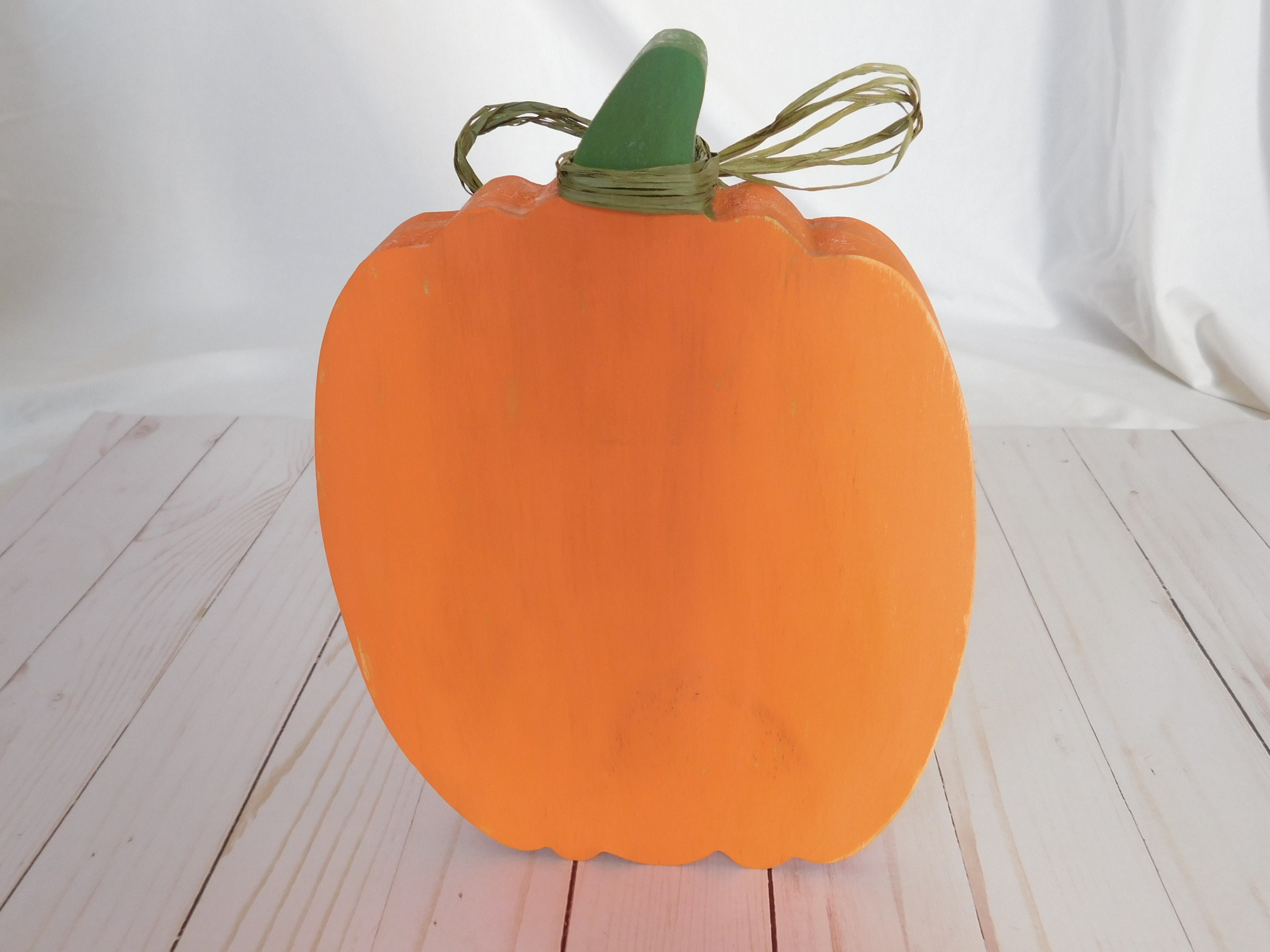 Pumpkin Decor Orange Pumpkin Wood Pumpkin Fall Home Decor Etsy