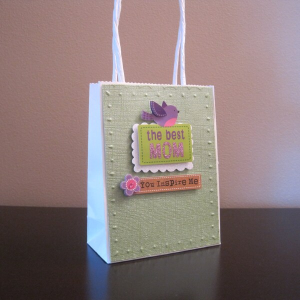 Mothers Day gift bag, small gift bag, perfect size for gift cards, jewelry, etc.