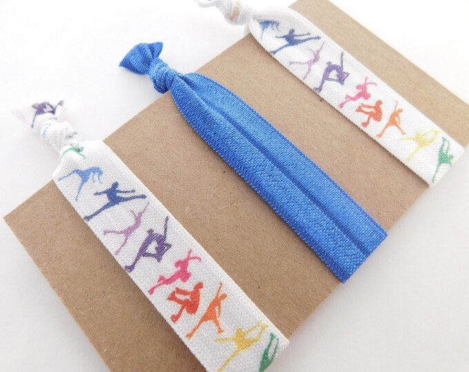 Ice Skating Hair Ties Ice Skate Party Favors Colorful Hair Etsy