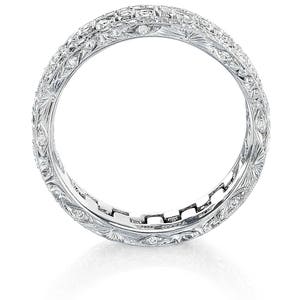 Pave Diamond and Platinum Men's Band image 3