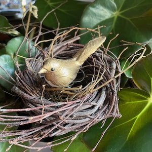 Birch Tree Twig Nest . Handcrafted Bird Nest . Realistic . Spring and Holiday Decor . Christmas Tree Nest
