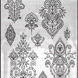 Intricate Henna-Inspired Tattoo Designs