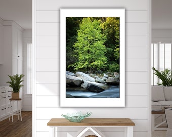 Rocky Broad River, Chimney Rock, Western North Carolina - Fine Art Landscape Printed on Museum Grade Photographic Paper