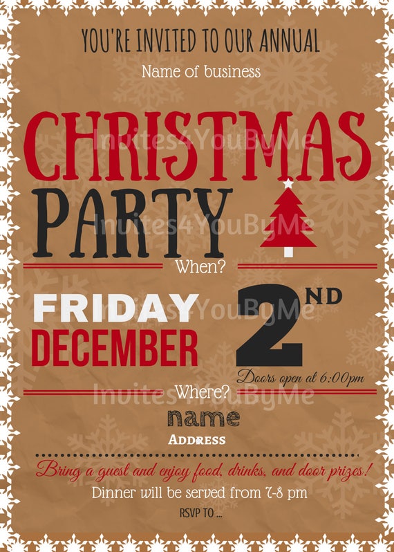 Christmas Party Holiday Party Etsy