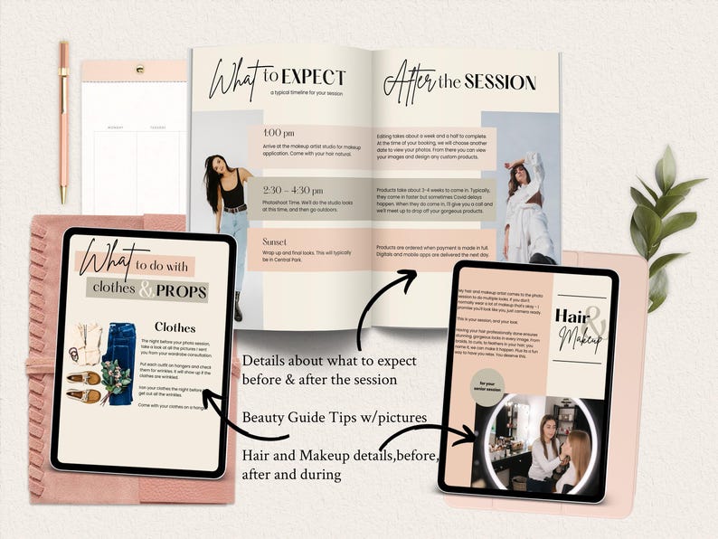 Senior Photography Welcome Guide Canva Template: Beauty Tips, Product and Info Guide, EMILY image 5