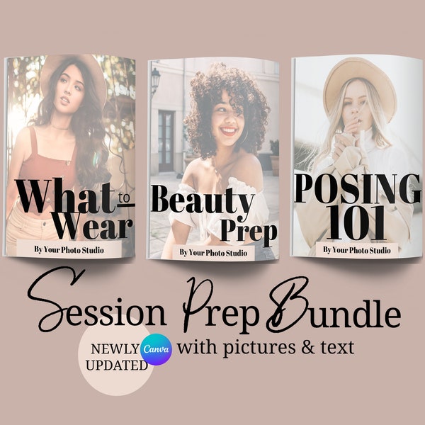 Canva Photographer Session Prep Magazine, Pose Guide, Beauty Prep, What to Wear, Portrait Pre Shoot Tips , Photoshoot Prep Magazine Bundle