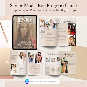 Boho Senior Model Rep Team Recruiting Magazine Template | Canva Photographer Marketing Guide