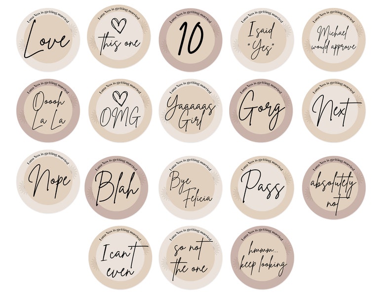 Beige Sunburst trouwjurk Shopping Paddle Signs. Printables voor kledingwinkels, stemborden voor trouwjurkwinkels, ik zei ja tegen de jurk afbeelding 2