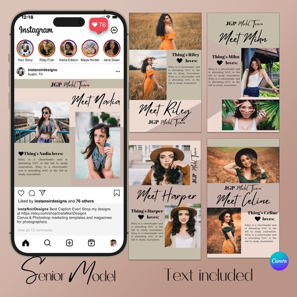 Senior Model Rep Template Etsy Senior Model Rep Template Etsy